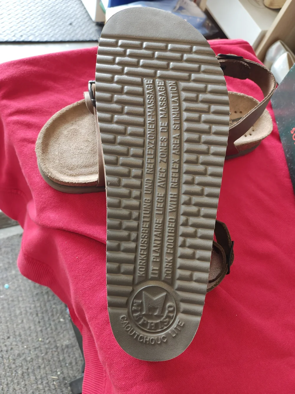 Mephisto Brown Leather Men's Buckle Sandals 9